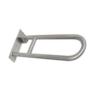 Imagem de Barra de Apoio Inox Cromado Rebatível 28X60cm Acessibilidade - Desicon