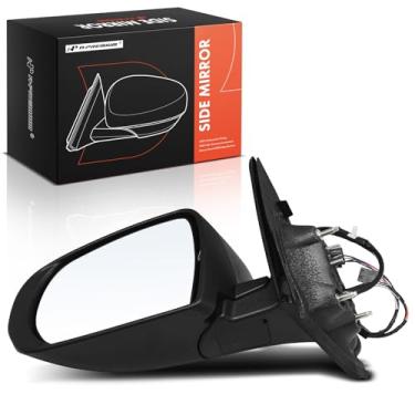 Imagem de A-Premium Espelho retrovisor elétrico lateral do motorista - compatível com Jeep Compass 2017-2023 - Espelho retrovisor externo preto dobrável manual aquecido com seta e detecção de ponto cego