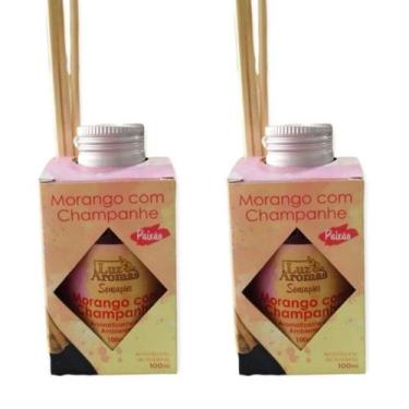 Imagem de 2 Aromatizador Ambiente de Morango e Champanhe Perfumador Vareta 100ml