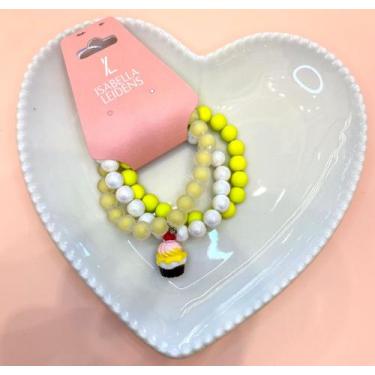 Imagem de Pulseiras de Miçanga Infantil Cupcake (conjunto com três pulseiras) - 