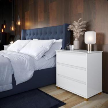 Imagem de Mini Cômoda Multifuncional Moderna Sem Puxadores Pés em Madeira 3 Gave