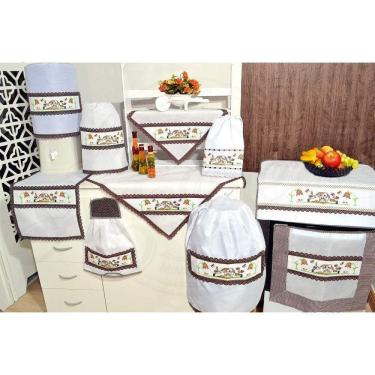 Imagem de Itens para Cozinha Ponto Cruz - Vaquinha com Flores