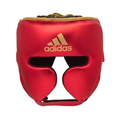 Imagem de Protetor de Cabeça Profissional adidas Adi Star Pro em Couro, Vermelho