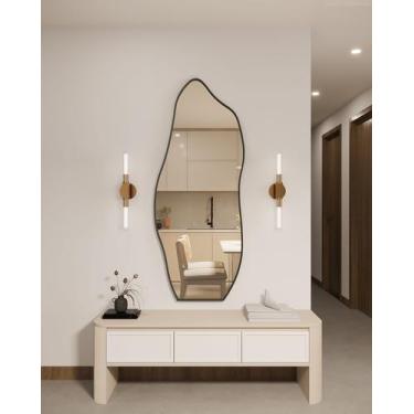 Imagem de Espelho Decorativo Moldura de Aluminio E06 115 x 60 Orgânico Lapidado 