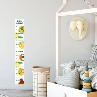 Imagem de Régua Adesivo de Crescimento Safari Bichinhos Quarto Infantil - Kanto 