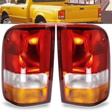 Imagem de Luz traseira compatível com Ford Ranger 1993-1997 esquerda e direita do motorista e do lado do passageiro substituição F37Z13404A FO2801110 F37Z13405A FO2800110