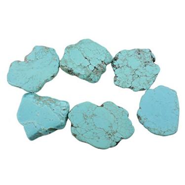 Imagem de COIRIS 20 peças de pedras preciosas turquesa grande forma irregular lascas contas soltas para fabricação de joias (ZS-1134-M)