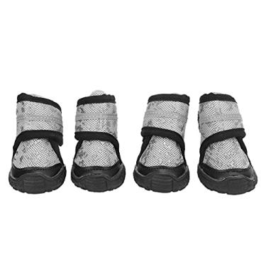 Imagem de Tênis de estimação, botas de cachorro ao ar livre anti -deslizamento ajustáveis ​​para cães grandes pequenos grandes (60 yards)