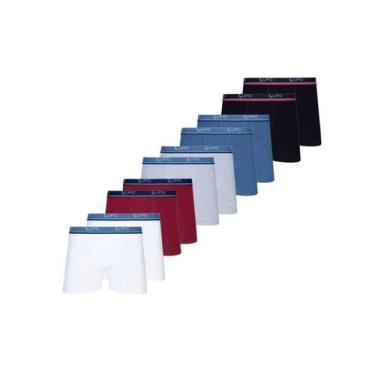 Imagem de Kit 10 Cuecas Box Lupo Algodão Boxer Masculina Adulto Cotton - ORIGINA