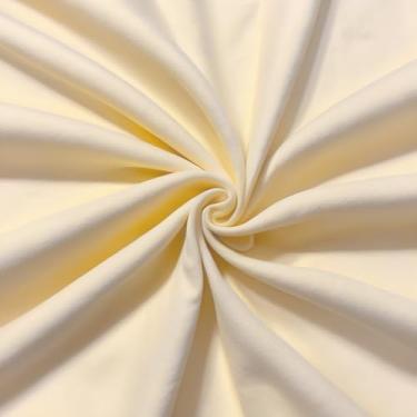 Imagem de Barcelonetta | Tecido de flanela de algodão | 100% algodão | 152 cm de largura | acolchoado, cobertor, costura, pijama, camisa | pano, sólido (creme 60W, 1 jarda)