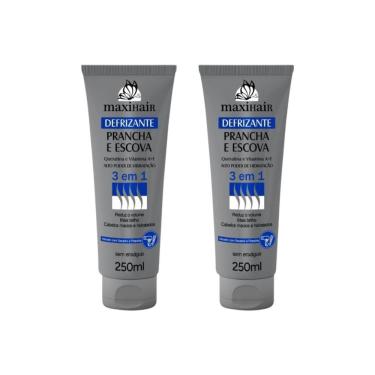 Imagem de Defrizante Maxihair 250Ml Prancha E Escova 3 Em 1-Kit 2Un