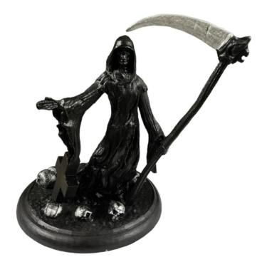 Imagem de Escultura Caveira Foice Cemitério 22Cm Resina- Selecione Cor