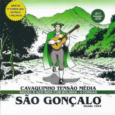 Imagem de Kit 6 Encordoamento Cavaquinho Média São Gonçalo Bolinha 131