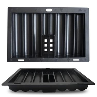 Imagem de Yuanhe Suporte para bandeja de fichas de pôquer - Blackjack Casino Poker Table Dealer Chips Rack Insert