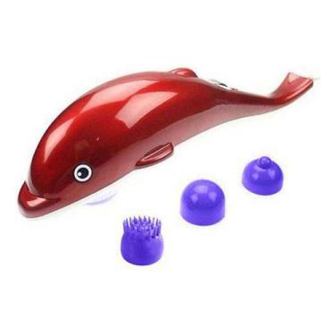 Imagem de Massageador Elétrico Golfinho Dolphin Efeito Relaxa Vermelho Alivio de