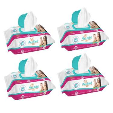 Imagem de Kit C4 Meu Bebê Ultra Toalha Umedecida C100  Hygieline