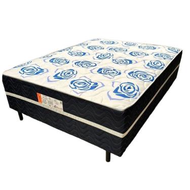 Imagem de Unibox Romance Casal Com Molas Bonnel 138x188x44cm Topázio Azul