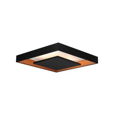 Imagem de Plafon Newline New Picture 546 Led Bivolt Preto Dourado 3000k Luz Amarela