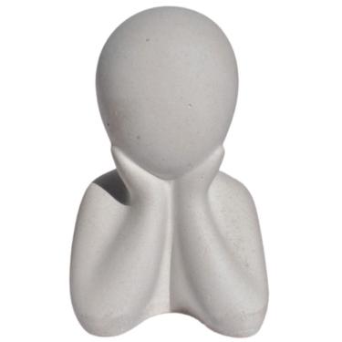 Imagem de Estátua Decorativa Família Filho(a) 6cm Em Cimento Artesanal Cinza