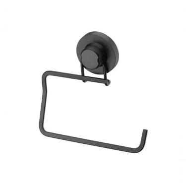 Imagem de Toalheiro Suporte Toalha De Rosto Com Ventosa Redonda Black - Steel
