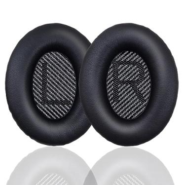 Imagem de HAOMUK Almofadas De Reposição Para Fones Ouvido Bose Quietcomfort 35 E Quiet Comfort Ii, Protetores Auriculares Qc35/Qc35Ii/25/15 Qc2/Ae2 Ae2I Ae2W Sound Link/Sound True - Preto