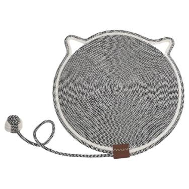 Imagem de CAPASTEC Tapete arranhador para gatos, corda de algodão, tapete horizontal de 50 cm, protetor de móveis para sofás de parede, preto e cinza