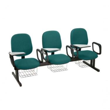 Imagem de Cadeira Em Longarina Para Escolas Linha Uno Verde - DESIGN OFFICE MÓVE