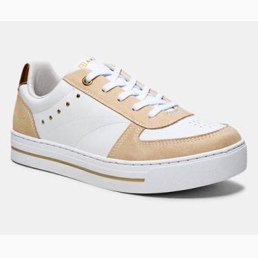 Imagem de Tênis Ramarim Casual Feminino - Branco e Bege, 36