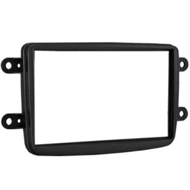 Imagem de Moldura 2 Din Duster e Oroch 2011 à 2017 Preta Painel Central Multimid