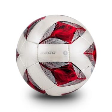 Imagem de Bola de futebol de couro PU macio, esportes de equipe internos ao ar livre, jogo de treino de jogo, jogo de futebol, presente para jovens adultos, F5A3200 vermelho, 1 peça