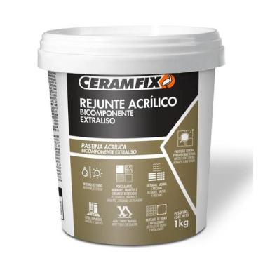 Imagem de Rejunte acrilico marrom sucupira (novo) bicomponente 1kg - ceramfix