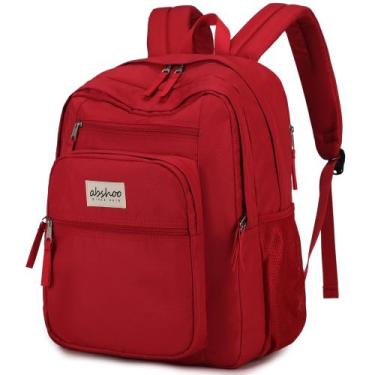 Imagem de Mochila Abshoo Big Student 32L para viagens universitárias (vermelha)