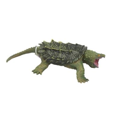 Imagem de YIJU Modelo de tartaruga mordedora, figura de tartaruga de água doce, decoração de mesa, lembrancinha de festa para crianças, ornamento de modelo de figura