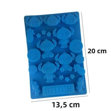 Imagem de Forma De Gelo Em Silicone 3D Cute Stitch Para Moldes De Bolo, Chocolat