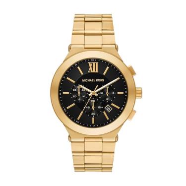 Imagem de Michael Kors Relógio masculino Billie cronógrafo dourado com pulseira de aço inoxidável (modelo: MK9220)