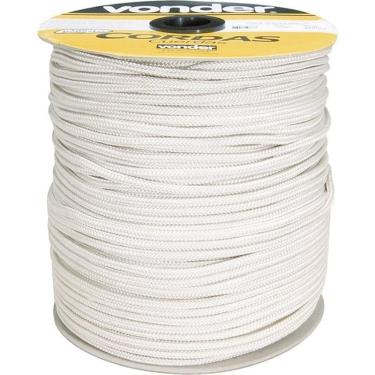 Imagem de Corda Multifilamento Trançada 8 Mm X 228 M Branca Vonder