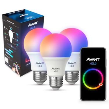 Imagem de Kit 1, 3 ou 10 Lampadas Led Pera Smart Inteligente Wi-fi 2.4 GHz Embutir 15w RGB Colorido E27 110v/220v Neo Avant (3)