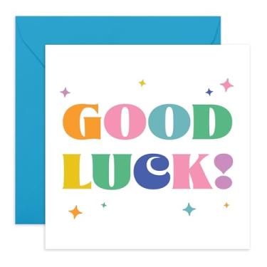 Imagem de Cartão de boa sorte – Cores arco-íris brilhantes – Cartão de incentivo para exames, novo emprego, saída, mudança de casa ou grandes momentos da vida para ela, ele, filho, filha, sobrinha, sobrinho