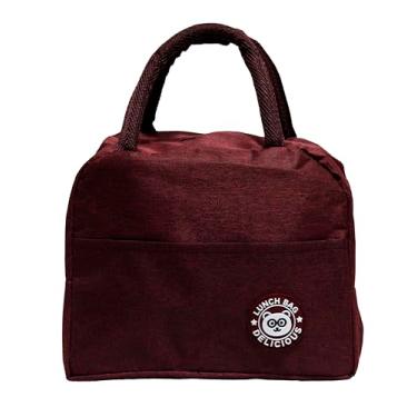 Imagem de Bolsa Térmica para Marmita, 4,5L, 23 x 19,5 x 11,5cm, 4 Cores Disponíveis, Ideal para Viagem, Praia e Camping (Vermelho)