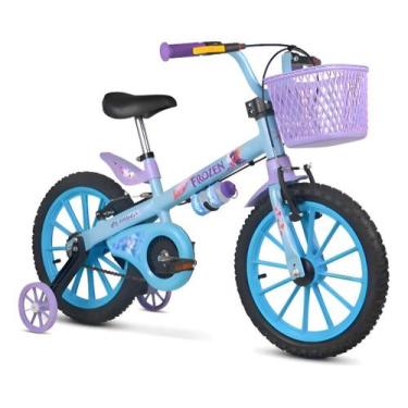 Imagem de Bicicleta Infantil Frozen 3 Anos Aro 16 Nathor 2023 Cor Az Azul lilás 