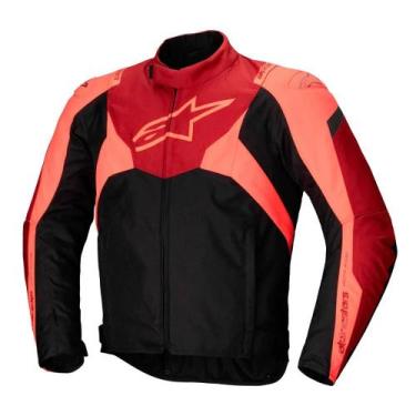 Imagem de Jaqueta Alpinestars T Jaws V4 WP Preta e Vermelho Escuro, G