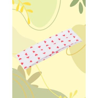 Imagem de Bandanas elásticas antiderrapantes para mulheres, faixas de cabelo esportivas estilosas, faixas de cabelo de tecido macio para exercício, coração vermelho