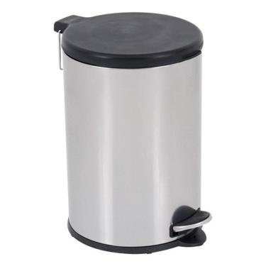 Imagem de Lixeira Cilindrica De Aco Inox Para Cozinha 15 Litros Brinox