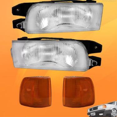 Imagem de Kit Gol Quadrado Par De Farol+par De Pisca 91 92 93 94 95 - JCV