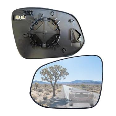 Imagem de Vidro de substituição do espelho lateral do motorista para Toyota Highlander 2014-2019, placa traseira aquecida por energia, vidro retrovisor lateral esquerdo para Toyota Highlander 2014 2015 2016