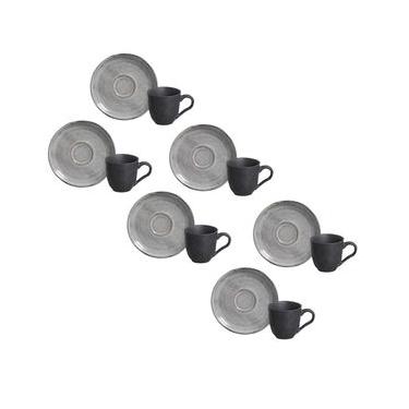 Imagem de Conjunto de Xícaras de Café com Pires Porto Brasil Bio Dust 120ml - 6 Peças