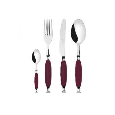 Imagem de Kit Garfo Faca Colher de Sopa e Café 8 Pçs Country Bugatti