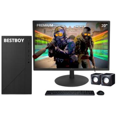 Imagem de Computador Gamer Premium com Intel Core i5 8ª Geração, 8GB RAM, SSD 240GB, Fonte 500W, Monitor 20 Polegadas, Teclado, Mouse e Caixas de Som, Preto