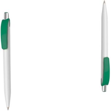 Imagem de Caneta Esferográfica Retrátil, Escrita Azul, Refil Tipo Parker, Plástico, (Kit 2 verde)