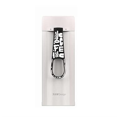 Imagem de Caneca de café de aço inoxidável dupla caneca térmica engrossada copo térmico de viagem para presentes 330ml garrafa térmica (cor: branco)